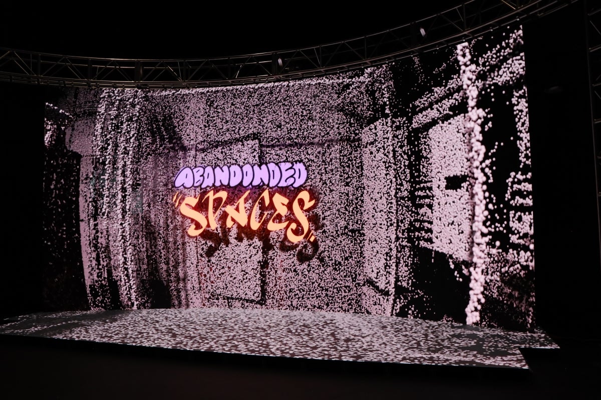 Photograph of projection mapping 