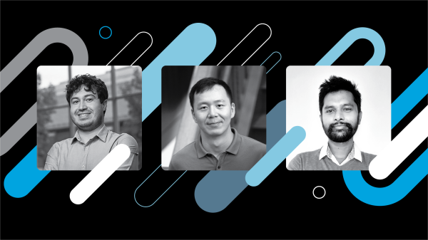 Three headshots of ASU faculty researchers involved in cybersecurity. 