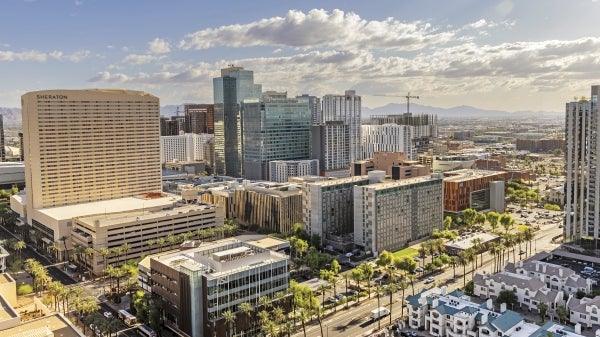 Aerial view of downtown Phoenix